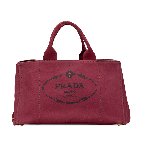 Pre-Loved Prada Large Canvas Canapa Logo Satchel - Picture 1 of 11